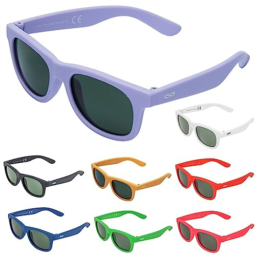 ITOOTI Classic Kinder Sonnenbrillen für Jungen und Mädchen, Kindersonnenbrille, sonnenbrille bunt, sonnenbrille teenager mädchen, kinder sonnenbrille lila