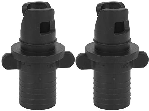Qiilu Inflatable Pump Adaptor Sup Adaptateur Pompe Air Track Black Plastic Kayak Air Valve Connector Black Boat Valve Adapter Inflation Surfboard Sory