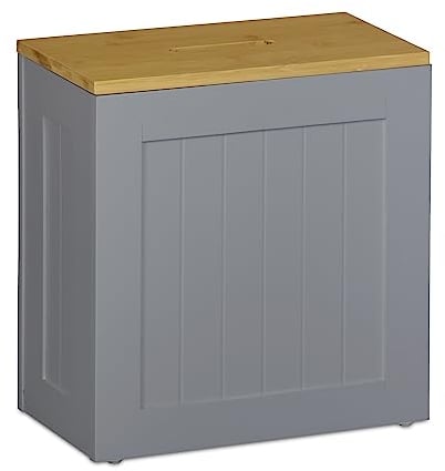 Albert Austin Shaker Slimline Bathroom Cabinet Bathroom Storage Cabinet Organiser Toilet Cupboard Bathroom Freestanding Cabinet Moisture Resistant MDF Wooden Construction Waterproof (Grey)