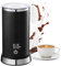 Montalatte Elettrico 4 in 1 Macchina per Cappuccino Montalatte Schiuma Latte Elettrico in Acciaio Inox Schiuma di Latte Calda e Fredda Per Macchiato
