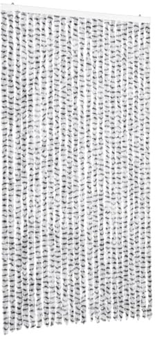 vidaXL Fly Curtain Light Grey and Dark Grey 100x230 cm Chenille