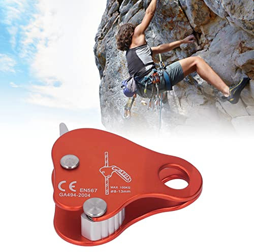 Climbing Rope Grab, Climbing Stop Descender Rappelling Gear Equipment Rope Stopper Self Locking Rappelling Belay Grab, for 8‑13mm Rope Climbing Rappelling Climbing Tree Arborist