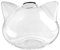 Für Katzen in Kopfform Klarglas Vase Flasche Blumenflasche Flasche Glas Pflanze Blume
