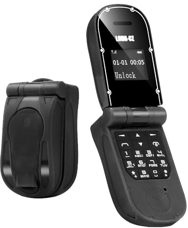 LONG-CZ Plastic Flip Phone Smallest Mobile Phone J30, Mini Wireless Dialer, Bluetooth Tiny Headset Nest Model With Voice Changer Plastic Flip Mini Mobile Phone (black)
