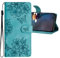 LEMAXELERS Phone Case for Apple iPhone 13 Wallet Flip Cover with Card Holders Kickstand and Wrist Strap Magnetic Closure Premium Leather Cover for Apple iPhone 13 Butterfly Green XYYH.