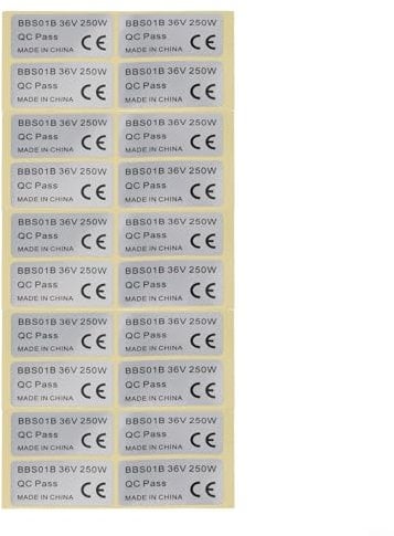 20 pcs for Ebike Electric Sticker, Silver Color, PVC Material, Sturdy and Dependable (36V 250W)
