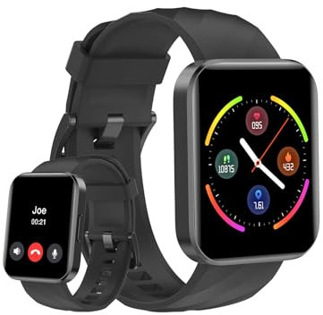 HUAKUA Smartwatch mit Telefonfunktion für Damen Herren,100+ Sportmodi Fitnessuhr mit Pulsmesser SpO2 Messung Schlafüberwachung Nachrichten für Android iOS