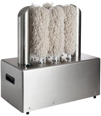 Commercial Glass Polisher Washers, Wine Glass Polishing Machine with 360°all-round Polishing and Constant Temperature Drying, 330 Cups/H and 660 Cups/H Cleaning for Bars, Restaurants (8 heads)