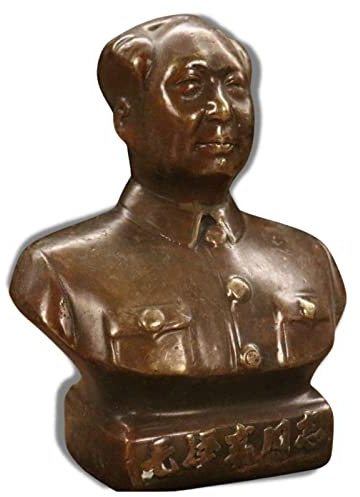 ZZHOPEN Messing Figur Statue Chinesischen Führer Mao Zedong Büste Handwerk Dekoration Home Dekoration Dekoration