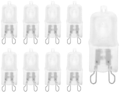 UGEFKMQ Halogenlampen G9 230V 60W Leuchtmittel Halogen Glühbirnen G9 40W T4 Sockel Bi Pin Dimmbar Warmweiß 10PC 40W