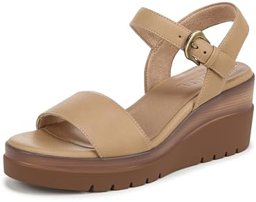 Naturalizer SOUL Women's Graciela Wedge Sandal Birch Tan Brown 7.5 M