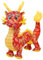 Pettaku Dragon Chinois Peluche 8, 3 Pouces Dragon Toys Traditionnels brodés PP Coton en Peluche avec Corde Suspendue Mignon poupées Douces de la décoration du Nouvel an Chinois Rouge