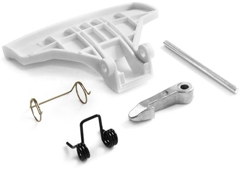 Reliapart Washing Machine Door Handle Kit Fits Zanussi ZWF, ZWH, ZWG, ZWN, ZKG Series Replacement White Handle With Latch, Springs & Pin 4055186631