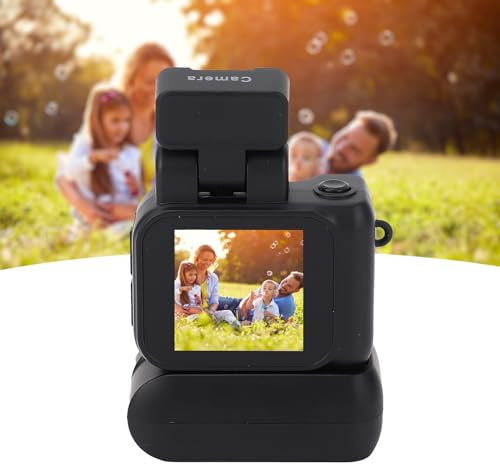 Digitalkamera Im Vintage-Stil, 1080p-Kompaktkamera, Kleine Daumenkamera, LED-Blitz, Digitaler Zoom, Einfache Vlogging-Kamera für Reiseaufnahmen, Bis zu 512 GB Speicherkarte