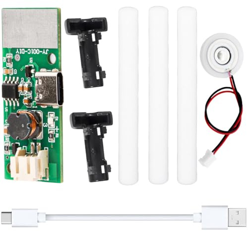 Youmile Luftbefeuchter Modul, DIY Zerstäuber, Typ-c USB Touch-Schalter Zerstäuber Luftbefeuchter Modul 5V Ultraschall Zerstäuber Nebel Maker mit Halterung Wattestäbchen usb zu Typ-c Kabel
