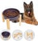 Gamelle Anti-Glouton Surélevée pour Chien - Bol en Céramique avec Support en Bambou - Idéale pour Chiens Moyens et Grands - Violet - 22,5 cm