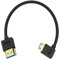 Maxhood Short Ultra Thin 8K Mini HDMI to HDMI Cable 0.3M, Right Angle 90 Degree Mini HDMI to HDMI Cable, 48Gbps Soft Slim HDMI to Mini HDMI Cable Short for Camcorder, Laptop, Tablet