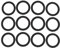 12PCS High Density EVA Foam Speaker Sealing Gaskets - 105mm OD, Anti Vibration & Noise Reduction, Enhanced Sound Clarity for Car, Home, DJ Speakers