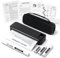 Imprimante Thermique Portable A4 sans Encre 300 Dpi, Bluetooth avec iOS et Android, Équipé d'une Mallette et de 4 Rouleaux de Papier Thermique, Convient pour les Voyages, le Bureau et la Maison - Noir