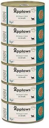 Applaws 100% Natural Wet Cat Food, Ocean Fish, 70g Tins Pack of 72
