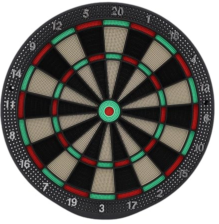 NOENNULL 13,5-Zoll-Dartscheibe für den Innenbereich mit Präzisen Wertungszonen, Leichte Sport-Dartscheibe, Trainingshilfe, Tragbare Spiel-Dartscheibe, Training mit Weichen Spitzen für