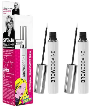 Browcocaine Professionelles Wimpern- und Brauen-Serum – Booster für volle, dichte Brauen & Ihre perfekte Brauenform (3.5ml 2 Stück)