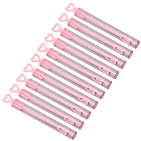 TYCIONG Transparente Rosa Seifenblasenröhren, Tragbare Seifenblasenbehälter für -Geburtstage, 10 Stück