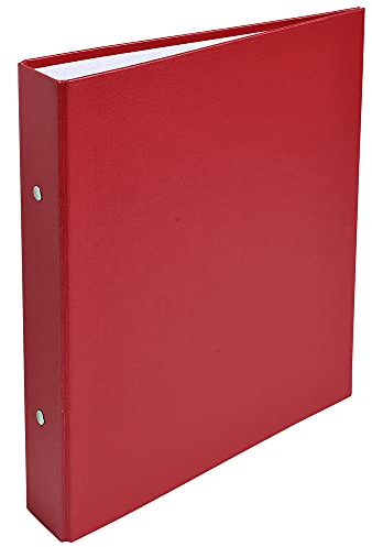 Exacompta 51075E Ringbuch DIN A5 aus starkem Karton mit Kunststoffbezug außen 2-O Ring-Mechanik 40mm breit rot ideal für Schule und Büro Ringhefter Ringordner Ringbuchordner