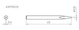 Weller 4SPI15213-1 Lötspitze Nadelform Spitzen-Größe 0.8 mm Inhalt 1 St.