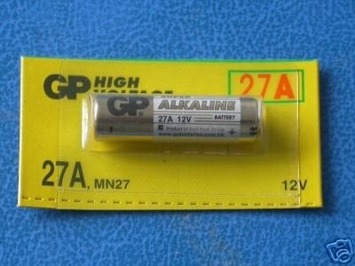 GP One (1) x Batteries 27A L828 Alkaline Battery 12v Blister Packed - Used in Doorbells, Car key Remotes, Lighters, and many other applications