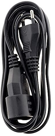 Zenitech - Alargador Eléctrico HO3VVH2F 2X 0,75 mm² - Extensión con Toma 6A, Seguridad Infantil, Normas NF - Cable Duradero Sin Tierra para Uso Interior - Negro - 3m
