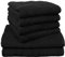 Dyckhoff 0410996115 Handtuchset Brillant, 2 Badetücher / Duschtücher 70 x 140 cm und 4 Handtücher 50 x 100 cm, 6-teilig, schwarz