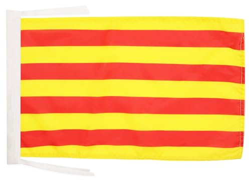 BANDERA de CATALUÑA 45x30cm - BANDERINA CATALANA - CATALUNYA 30 x 45 cm cordeles - AZ FLAG
