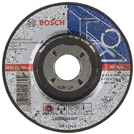 Bosch 1x PRO Metal Longlife Schleifscheibe für kleine Winkelschleifer und 22,23‑mm-Bohrung (für Stahl, Ø 115 mm, Professional Zubehör Kleiner Winkelschleifer)