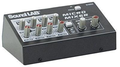 SoundLab 4 Channel Stereo Microphone Mixer