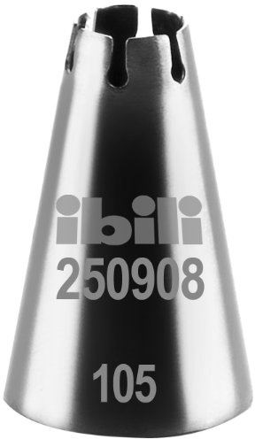 IBILI Shell/Rope Piping Nozzle, Stainless Steel, Silver, 6 x 3 x 3 cm