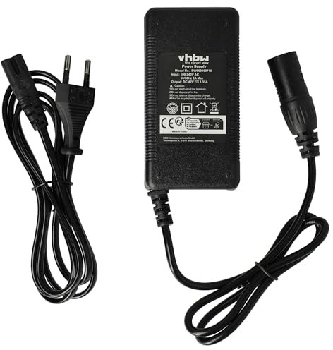 vhbw caricabatterie compatibile con Lidl batterie, bici elettrica, e-bike - Per batterie Li-Ion da 36 V, con attacco XLR, 60 W