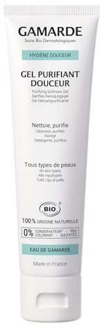 Gamarde Gentle Purifying Gel - Daily Facial Cleanser - Removes Impurities with Geranium and Lavandin Essential Oils - Face Wash for Women - 3.38 oz