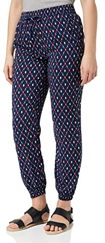 Berydale Pantalon en tissu de qualité fluide et douce, Femmes, Bleu marine/Rouge/Bleu/Beige, 38