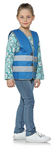 easyMesh® Kinder Signalweste Warnweste Blau Größe: XS (ca.3-6 Jahre)