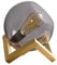 MiniSun | Modern Smoked Effect Glass Globe Table Lamp on a Wooden Frame Base | Table Lamps, Home Décor & Improvement Essential