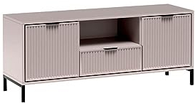 Tv Lowboard Unterschrank Fernsehschrank 135cm Breit Design LOFT - Serie Cashmere Creme
