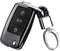 Happyit TPU Weiche Autoschlüssel Hülle mit Schlüsselanhänger für VW Volkswagen Skoda Golf7 Tiguan Passat Jetta (Schwarz)