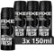 Axe Bodyspray Black Deo ohne Aluminium sorgt 48 Stunden lang für effektiven Schutz vor Körpergeruch 150 ml 3 Stück
