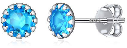 ChicSilver 925 mädchen Silber Birthstone Schmuck für Dezember Mädchen Ohrstecker mit blauen Tansanit Geburtstagsgeschenk