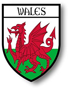 Akachafactory Aufkleber Sticker autoaufkleber Wappen Schild Flagge flaggen Fahne Wales