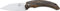 Fox - Coltello italiano Slim DRAGOTAC FX-518 ZW con lama in acciaio Böhler N690Co da 8 cm e manico in legno a ziricotto da 10,5 cm per caccia, pesca, sopravvivenza e bushcraft + portabottiglie regalo