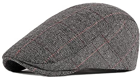 JAOAJ Herren Schiebermütze Baumwolle Barett Cap Schirmmütze Flatcap Baskenmütze Newsboy Cap Entenschnabel Driving Cabbie Jagd Kappen