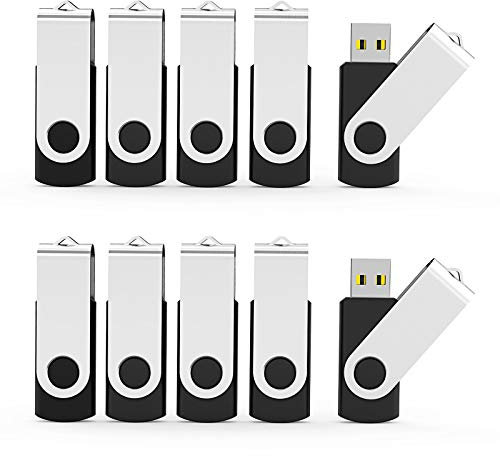 Aiibe Lot de 10 clés USB 3.0 16 Go (Noir)