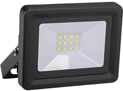 as - Schwabe OPTILINE LED Strahler 10 W, 900 Lumen- Neutralweiß 4000K - 1 m Anschlusskabel - Wandleuchte schwenkbar - robustes Aluminium - Außenbeleuchtung wasserfest IP65, 46323